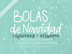 Digistamp + lámina BOLAS NAVIDEÑAS