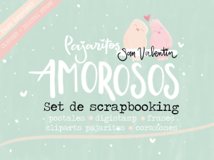 SET DE SCRAPBOOKING PAJARITOS AMOROSOS